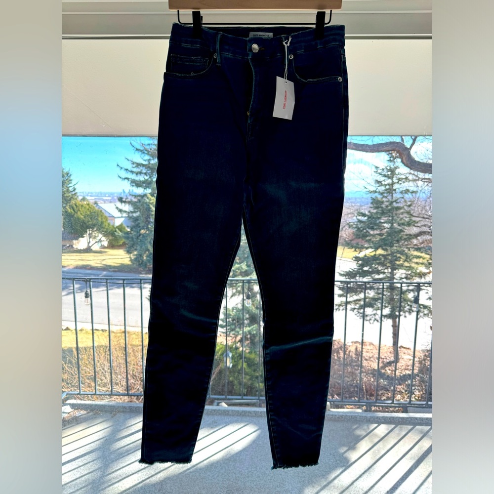 Brand New Good American Blue Jeans GLF367OP Size 12